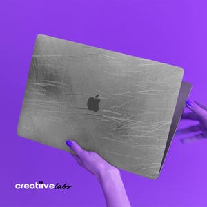 Scratched Metal V9 | Protective Vinyl Decal Wraps for Long-Term Durability and Protection for MacBooks | Matte/Gloss Finish