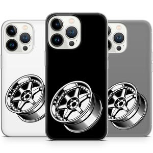 Enjoliveurs de roue personnalisés 3 pièces pour iPhone 16 Pro 15 14 13 12 mini 8 SE 2022, Stance pour Samsung S24 S23 S22 S21 FE S20 A16 A13 S7 Edge A53 A73