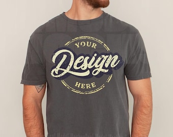PEPPER Comfort Colors 1717 Mockup / Mockup di t-shirt da uomo / Mockup di modello maschile reale C1717 / Mockup umano 1717