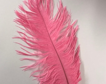 Ostrich Feathers - Ostrich Drab Feathers - Coral 7 to 8 inches 5 pcs