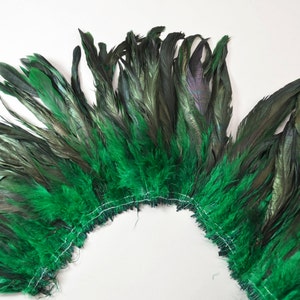 25-30pcs Rooster Tail Feathers-Green, 6-8&quot; tall