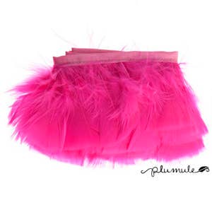 Feather Trim - Turkije Marabou pluis Feather Fringe Trim - Hot Pink 3-4&quot;(1 yard)