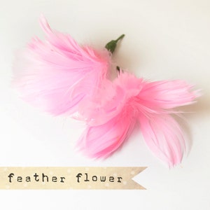 2STÜCK - PASTEL PINK - Federn - Fascinator - Qualität