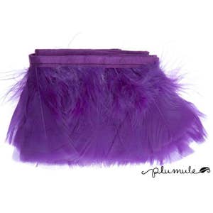 Feather Trim - Turkije Marabou pluis Feather Fringe Trim - paarse 3-4&quot;(1 yard)