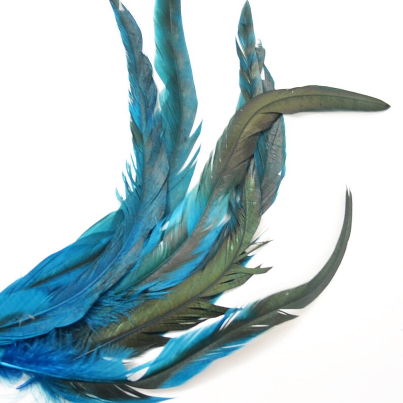 Rooster Tail Satinette With Barred Patterns - Turquoise, 7-14