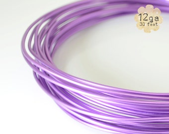 30ft 12ga Aluminum Craft Wire - 12 gauge, 9.2m, wire wrapping, jewelry, crafts, floral designs