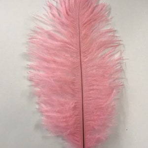 Ostrich Feathers - Ostrich Drab Feathers - Cotton Candy - 7 to 8 inches 5 pcs