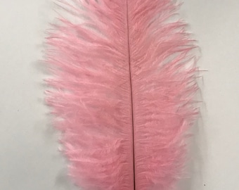 Ostrich Feathers - Ostrich Drab Feathers - Cotton Candy - 7 to 8 inches 5 pcs