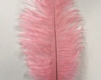 Ostrich Feathers - Ostrich Drab Feathers - Cotton Candy - 7 to 8 inches 5 pcs