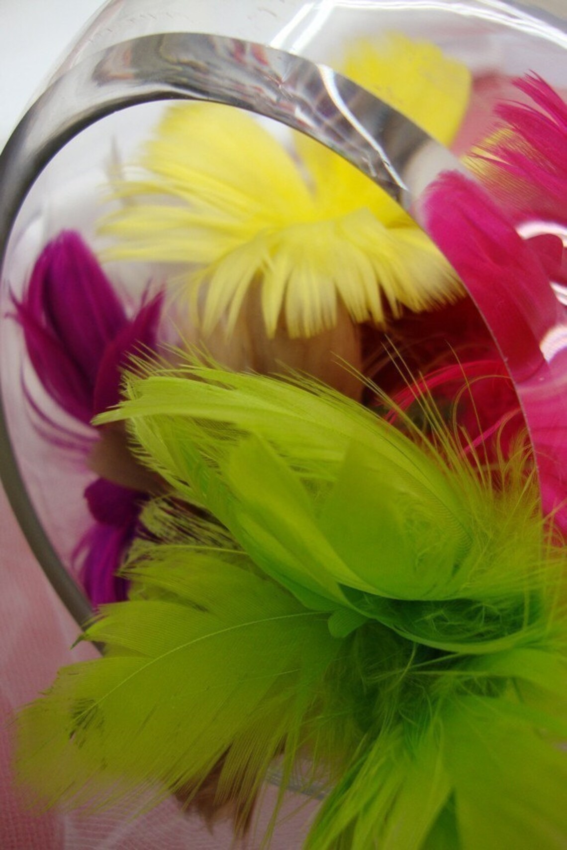 F L O W E R P L U M E S A Pair Of Grey Feather Flowers Etsy