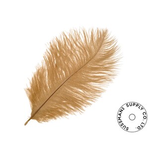 Ostrich Feathers - Wholesale Wedding Feathers Ostrich Drab Plumes - Brown - 10pcs (14-17&quot;)