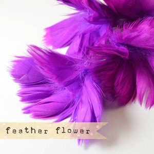 2pcs PURPLE Flower Plumes quality millinery supply, feather fascinator image 1