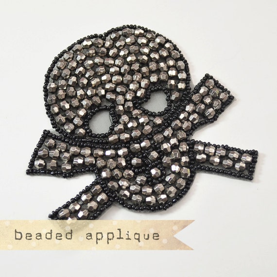 Rhinestone Applique Crystal Beaded Skulls 4x4.25 Etsy