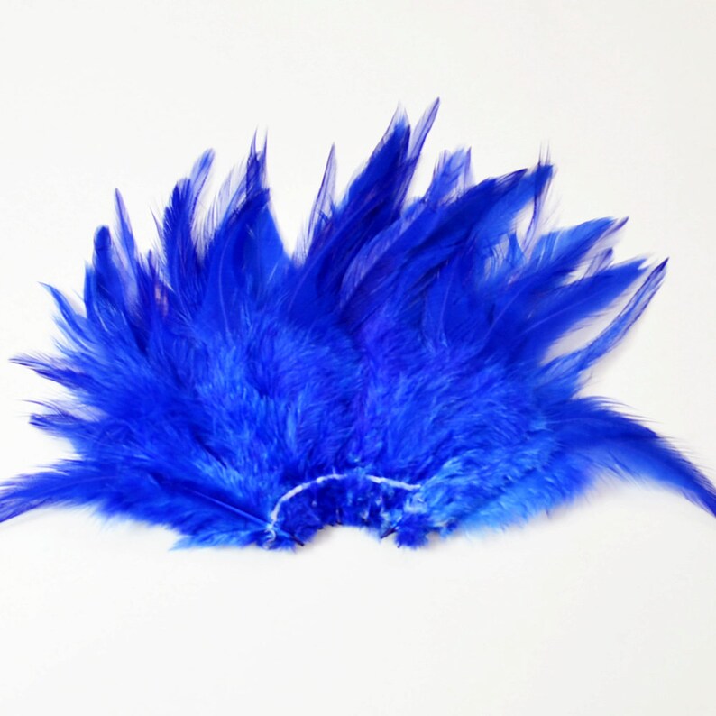 Rooster Saddle Feathers Blue 2 Inch Strip 50-60pcs - Etsy