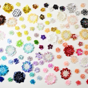 Appliques - Sequin Flowers Appliqués, Glittery Motif (10pcs)