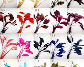Pick Your Color / 1 DOZEN / SHREDDED ROOSTER / Dyed on White / 5-7 inches tall /