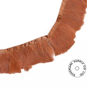 Doezelen Trim - Turkije Marabou veren Fringe Trims - Brown - 4&quot;-4,5&quot; (1 yard)