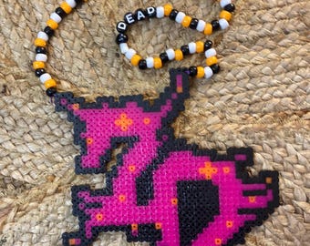 CUSTOM ZEDS DEAD Perler Necklace : Handmade to Order With Fuse