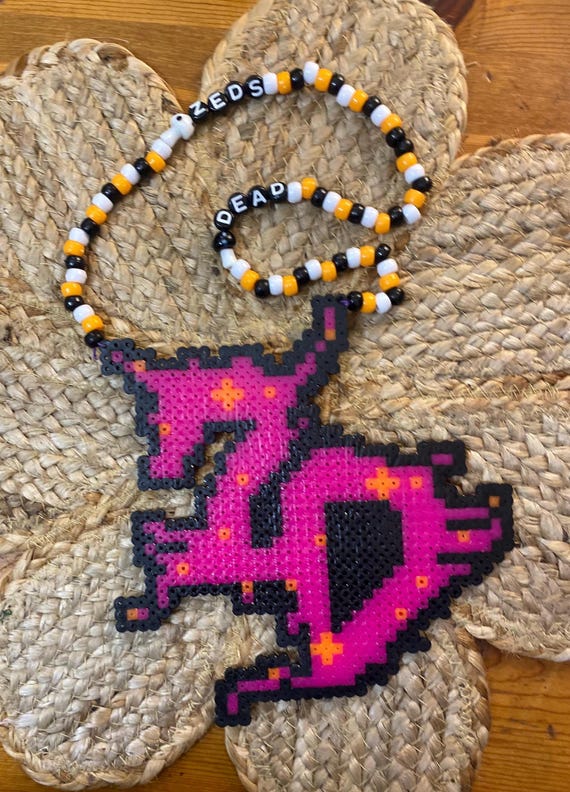CUSTOM ZEDS DEAD Perler Necklace : Handmade to Order With Fuse