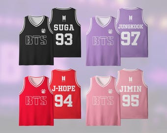 Maillot de basket-ball BTS personnalisé, débardeur Bangtan pour garçons, maillot de la tournée mondiale 2026, débardeur Kpop personnalisé, cadeau de maillot de concert pour les fans