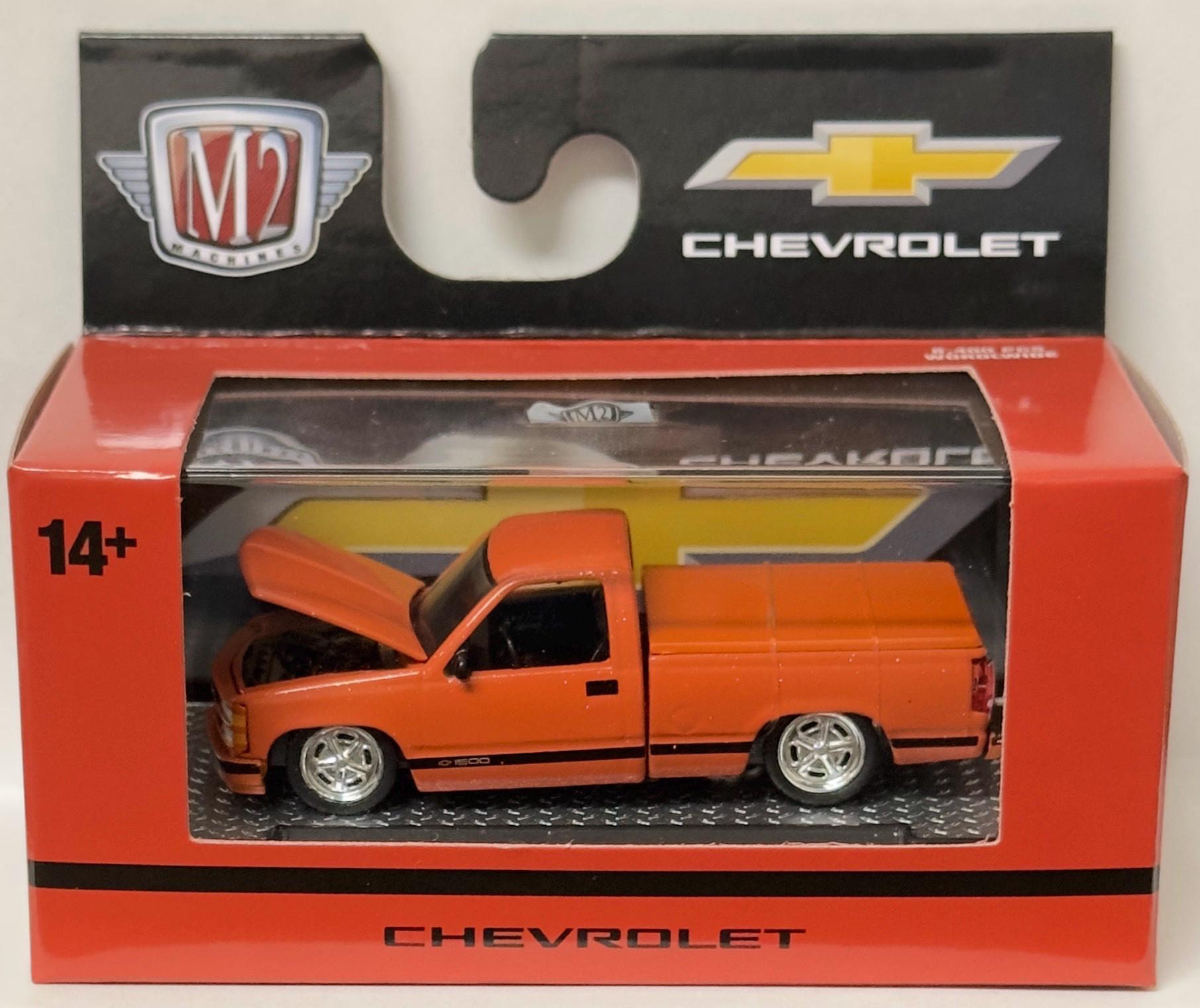 M2 Machines 1993 Chevrolet C1500 Pickup: Metallic Orange, Chrome