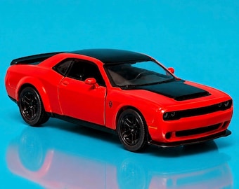 KINSMART 2023 Dodge Challenger SRT Demon 170 1:40 Diecast Model Pull Back Öffnende Türen