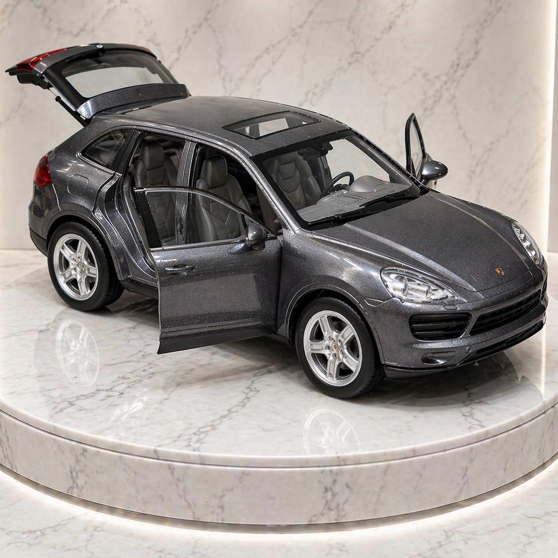 MSZ CITY Porsche Cayenne SUV 1:32 Diecast Model – Metallic Gray