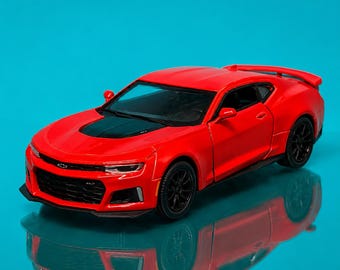 2017 Chevy Camaro ZL1 Diecast Model – 1:38 Scale Red Muscle Car, Opening Doors