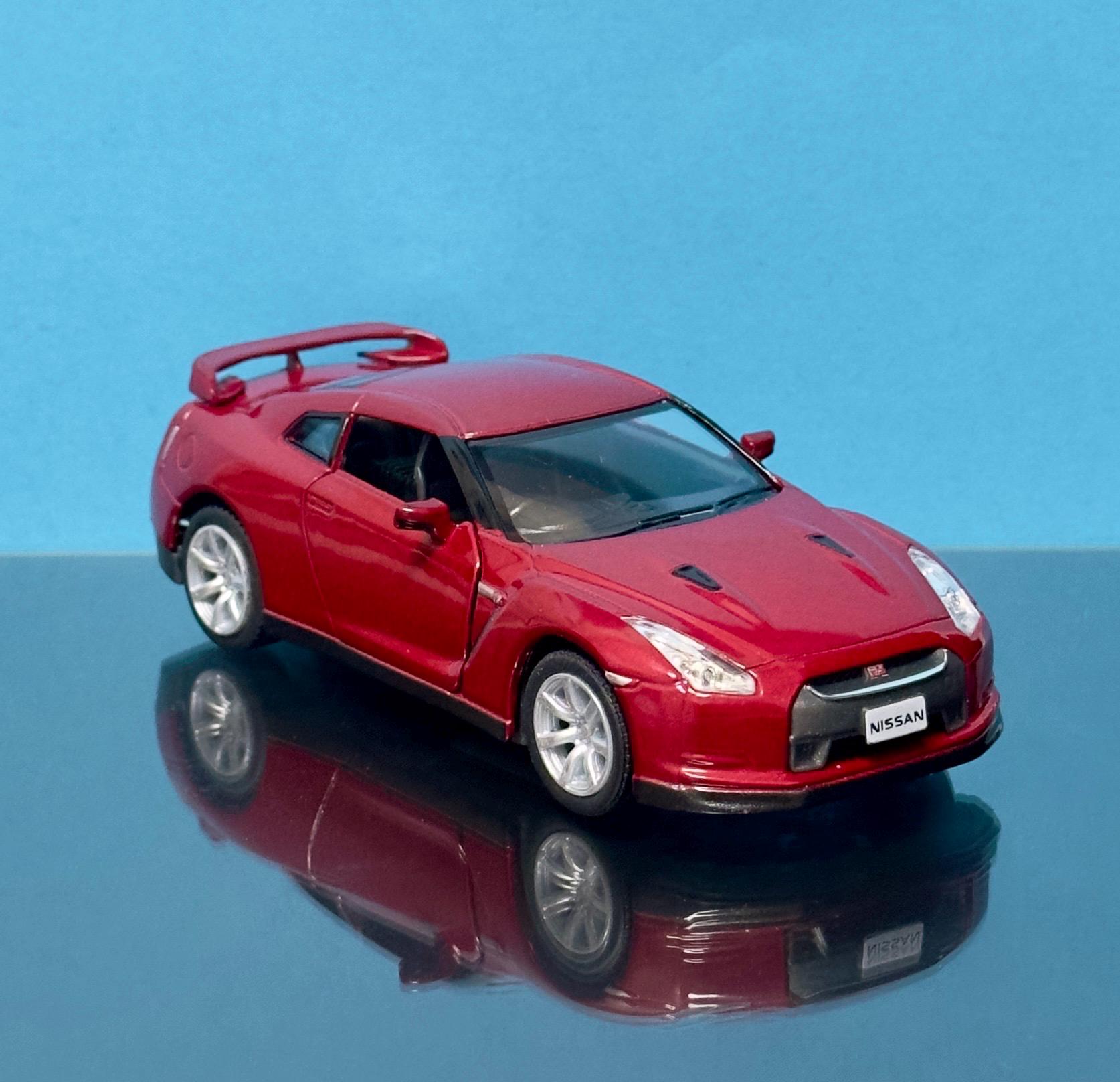 2009 Nissan GT-R R35 Diecast Model, Metallic Red, 1:36 Scale, JDM