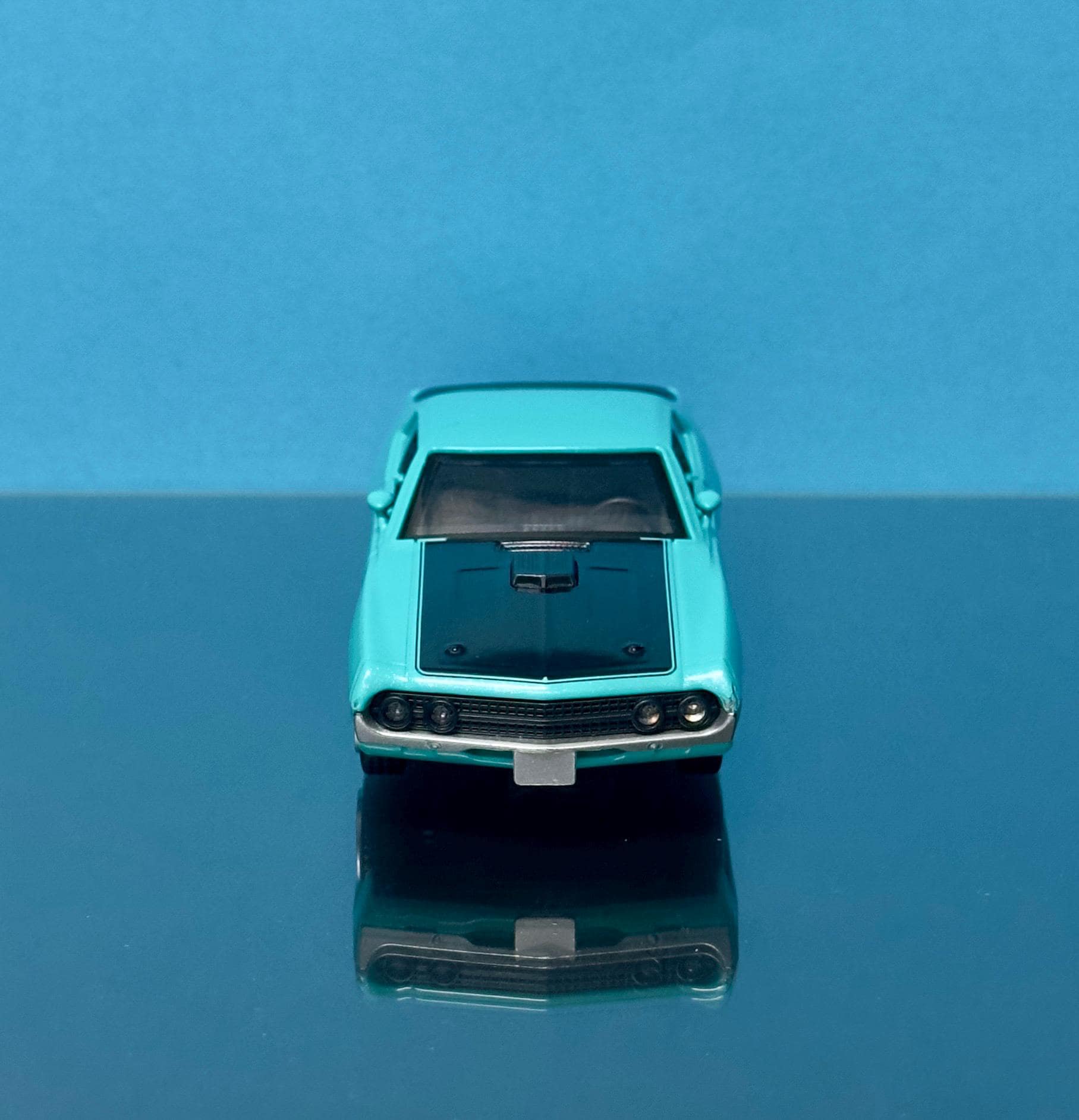 MSZ 1970 Ford Torino Cobra Aqua Metallic Muscle Car Diecast Model