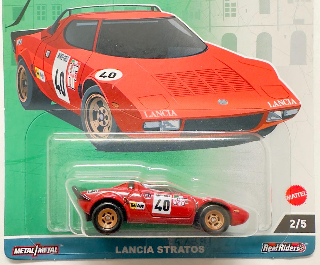 Hot Wheels Premium Lancia Stratos Red 1:64 Scale Model #40