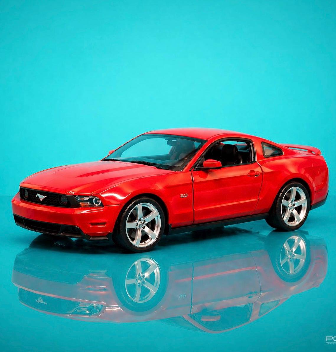 Ford Mustang GT 1:32 Scale Diecast Model – Red Pullback Car With