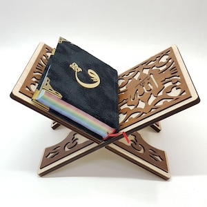 Wooden Quran Stand, Islamic Book Holder, Handcrafted Rahle, Muslim Prayer Gift