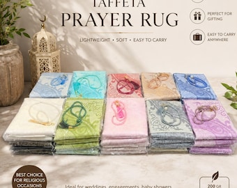 Religious Occasions Gift; Prayer Rug Set; Spiritual Muslim Mat, Tasbeeh, Sejadah, Janamaz, Umrah Gift,