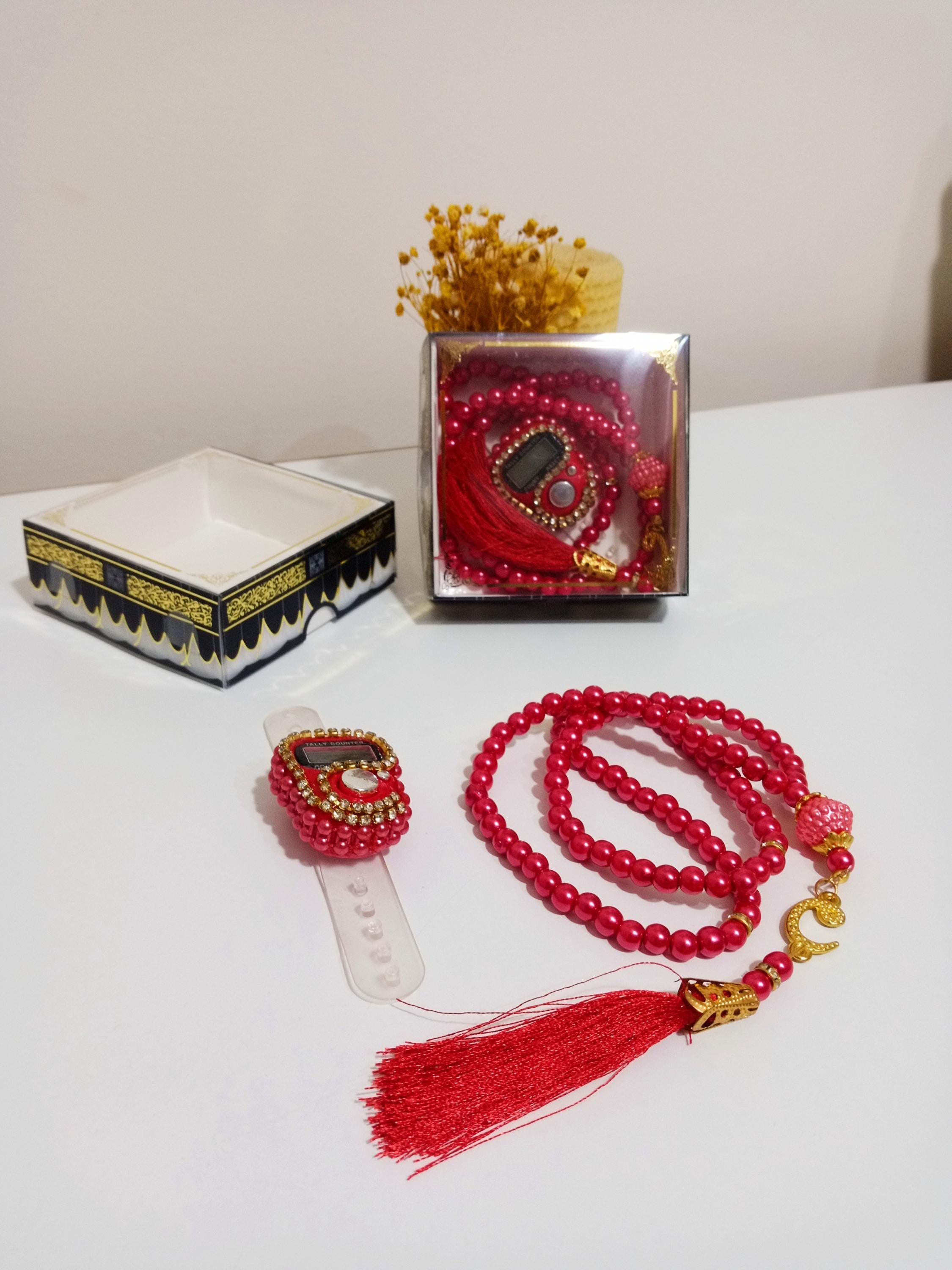 Kabaa Label Kabaa Inspired Tasbih & Digital Tasbeeh Counter Gift Set, Islamic ...