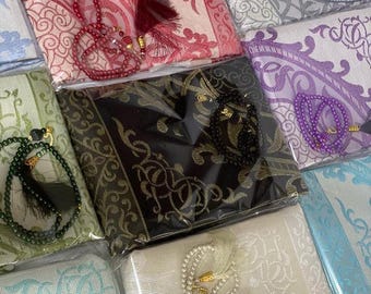 5-10-15 Pieces Prayer Rug with Transparent Bag IPrayer Mat I Islamic Gift I Eid Favor I Gift Favor I Muslim Gift I Mawlid Gift I Party Favor