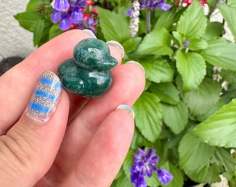 Charming Moss Agate Duck Carving - Embrace Nature’s Serenity & Growth, Perfect for Healing, Meditation, and Unique Nature-Inspired Decor