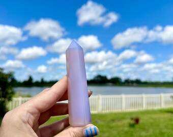 Gorgeous Pink Opalite Tower for Energy Healing & Meditation - Enhance Your Space with Radiant Crystal Decor, Perfect Gift for Crystal Lovers