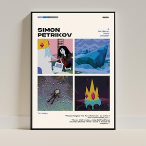 Adventure Time Poster - Ice King, Simon, Digital Download, Unique Wall Art, Wall Decor, SVG, PNG, Minimalist, Retro, Modern Print, TV