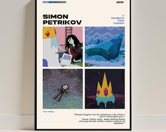 Adventure Time Poster: Simon Petrikov, Ice King - Retro Minimalist