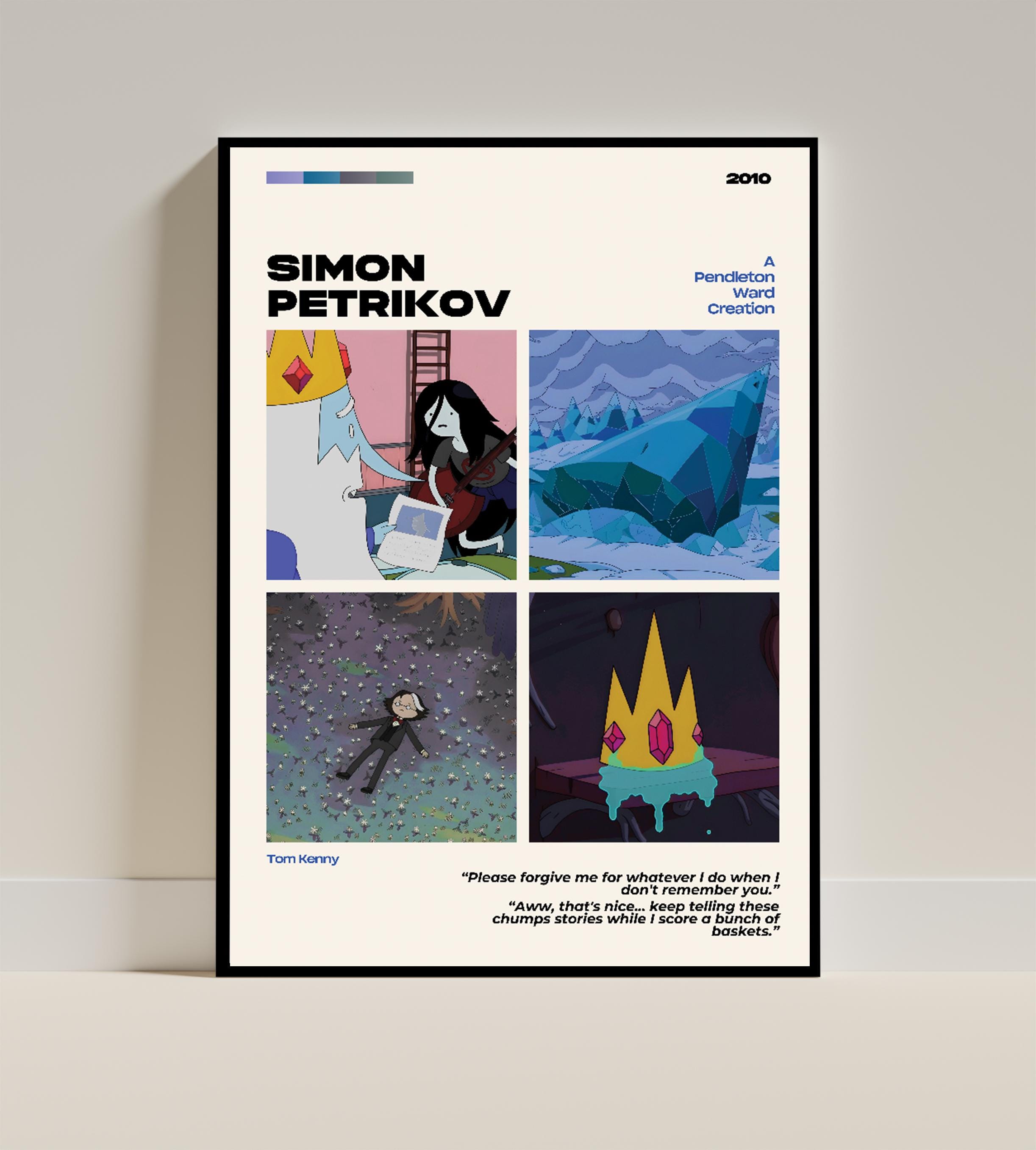 Adventure Time Poster: Simon Petrikov, Ice King - Retro Minimalist