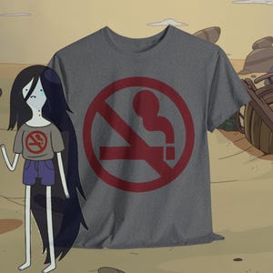 Adventure Time - Marceline&#39;s No Smoke T Shirt - Marceline PB, Unisex Graphic Top, Cartoon Gift, present, Shirt, cute, tee