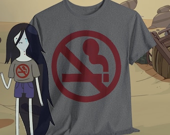 Marceline No Smoke T-Shirt: Adventure Time Unisex Graphic Tee
