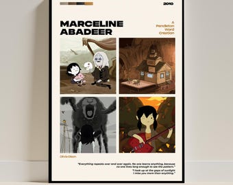 Plakat Adventure Time - Marceline, Pobieranie cyfrowe, Unikalna sztuka ścienna, Dekoracja ścienna, SVG, PNG, Minimalistyczny, Plakat retro, Nowoczesny wydruk, Program telewizyjny