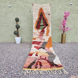 Azilal Runner Handmade, Moroccan Rug, Boho Style Area Rug, Wool Carpet, Living Room Decor, Unique Decor Piece
