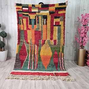 Beni Ourain Teppich - Berber Teppich Boujaad - Handgemachter Teppich - Beni Ourain Teppich - Wohnzimmer Teppich - Handgemachter Teppich - Marokko