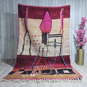 Moroccan rug Ivory - Wool Berber rug - Handmade rug -white rug-Moroccan cream rug -Beni ourain rug - boujad Custom rug -Moroccan area rug.