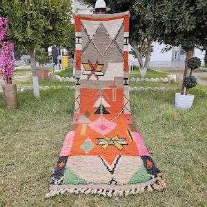 Custom runner rug-Custom moroccan rug-Handmade rug-Berber runner rug, bohemian rug,Beni ourain rug, Moroccan rug, Wool rug- made by handmade