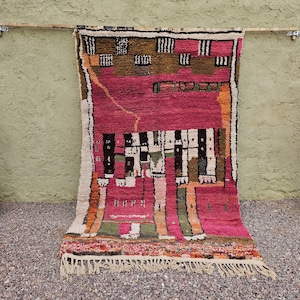 moroccan rug pink, 8x10 or 10x14 pink morocco rug, pink rug , Luxury Beni Mrirt rug, pink moroccan rug, Berber Beni Ourain, plush rug