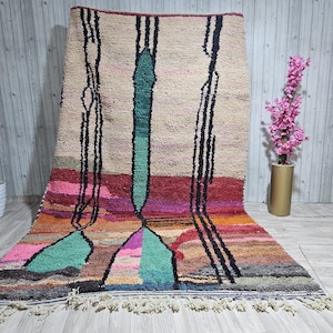 Authentic Moroccan Berber Rug-Berber carpet-Beni ourain rug - all wool berber rug - Custom area rug - handmade rug - Berber wool rug-teppich